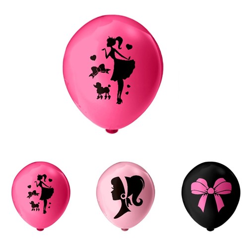 pink girl baskılı balon
