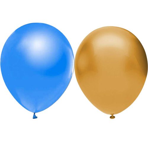 Gold ve Mavi metalik balon