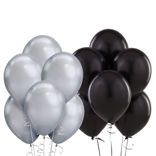 gümüş siyah balon