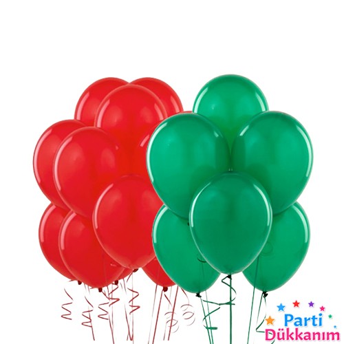 kırmızı yeşil balon