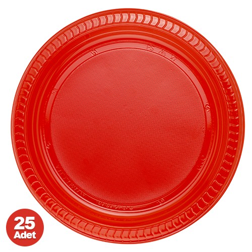 Kırmızı Plastik tabak