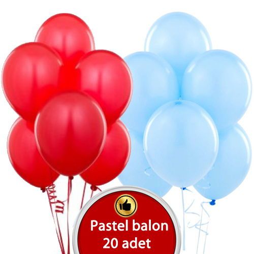 kırmızı-mavi balon