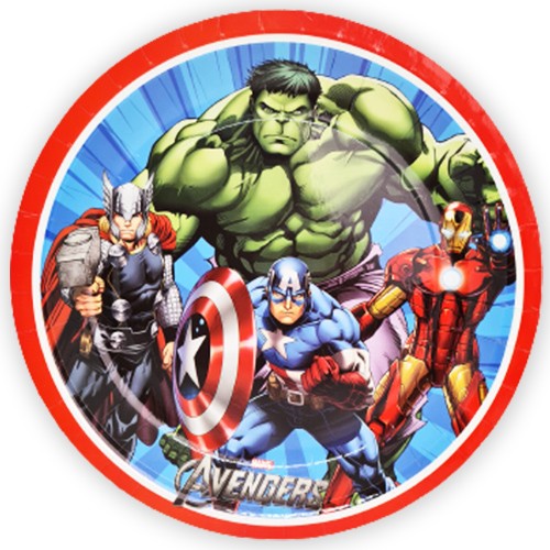 Avengers Yenilmezler Tabak 8 Adet, fiyatı