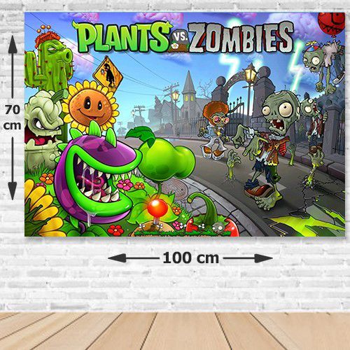 Plants vs Zombies Doğum Günü Parti Afişi 70x100 cm, fiyatı