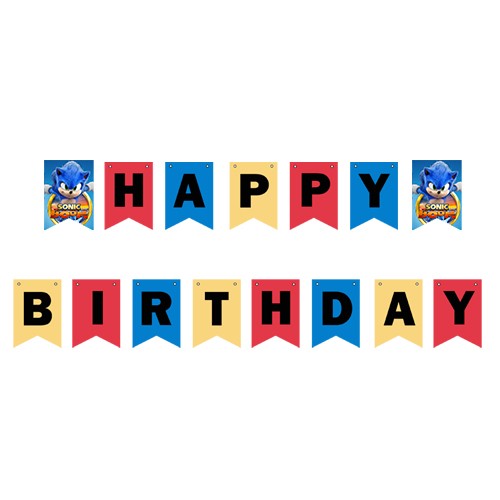 Sonic Boom Happy Birthday Yazısı 220 cm, fiyatı