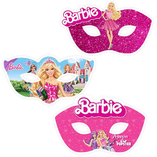 Barbie Kağıt Maske 6 Adet, fiyatı