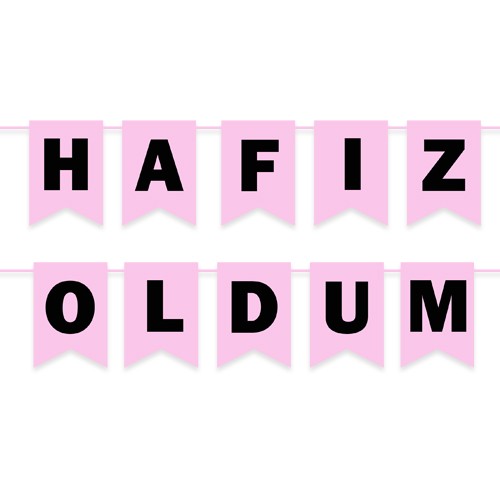 Hafız Oldum Yazısı Pembe 130 cm, fiyatı