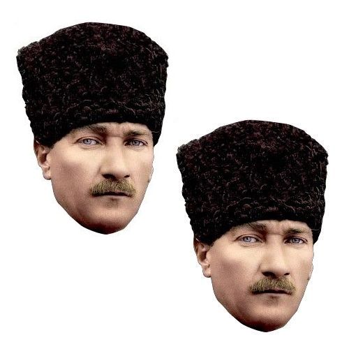 Kalpaklı Atatürk Kağıt Maske 6 Adet, fiyatı