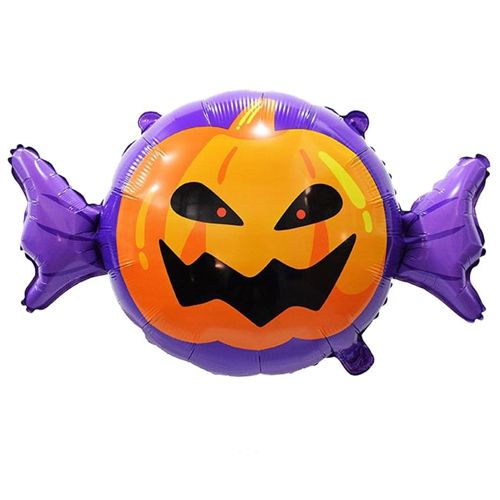 Halloween Balkabaklı Şeker Folyo Balon 78*48cm, fiyatı