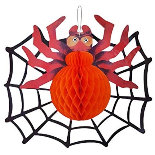Halloween Örümcek Petek Asma Süs 42*37 cm, fiyatı