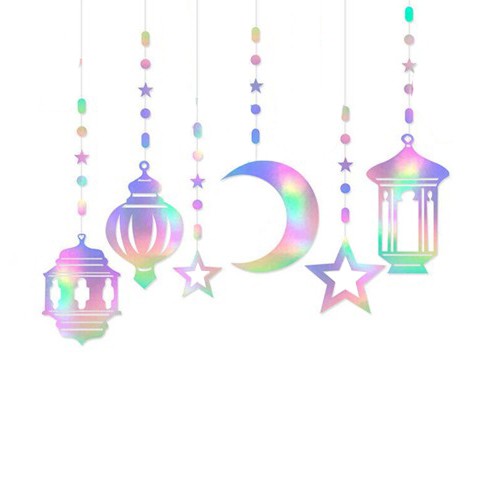 Ramazan Ay Yıldız Kandil Asma Sarkıt Süs Seti 6'lı, fiyatı