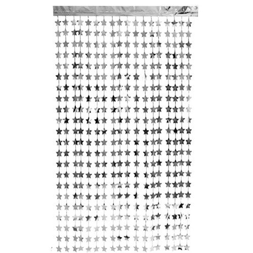 Yıldız Duvar ve Kapı Perdesi Gümüş 100x200 cm, fiyatı