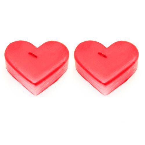 Kırmızı Kalp Mum 2 Adet (7x8 cm), fiyatı