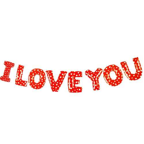 I LOVE YOU Kırmızı Kalpli Folyo Balon Seti 35 cm, fiyatı