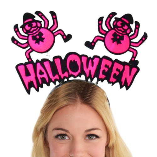 Halloween Cadılar Bayramı Örümcekli Taç Fuşya, fiyatı