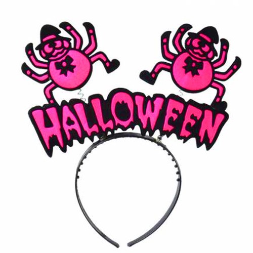 Halloween Cadılar Bayramı Örümcekli Taç Fuşya, fiyatı