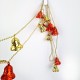 Kırmızı Gold Çan Yılbaşı Zincir Süs 220 cm, fiyatı