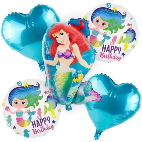 Deniz Kızı Ariel Folyo Balon Set (5 Adet), fiyatı