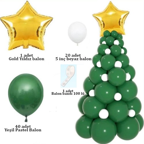 Yılbaşı Çam Ağacı Balon Yapım Malzemeleri, fiyatı
