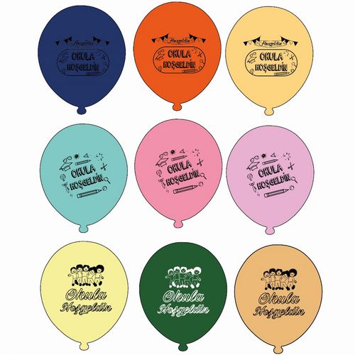Okuluna Hoş Geldin Baskılı Balon (10 adet), fiyatı