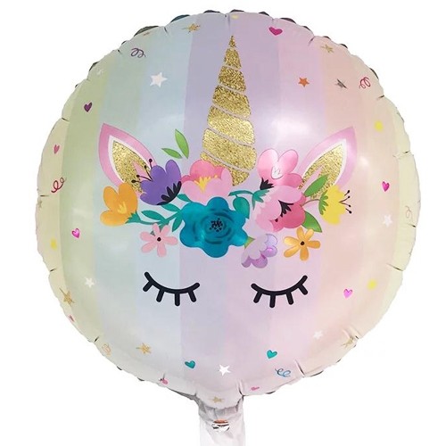 Çiçekli Unicorn Folyo Balon 45 cm, fiyatı