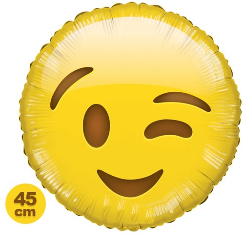 Emoji Göz Kırpan Folyo Balon 45 cm, fiyatı
