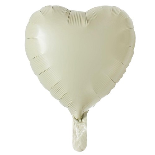 Kalp Folyo Balon Krem Rengi 45 cm, fiyatı