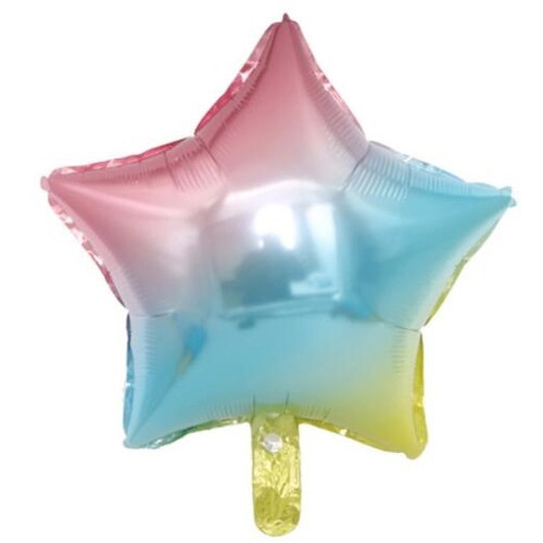 Rainbow Karışık Renkli Yıldız Folyo Balon 45 cm, fiyatı