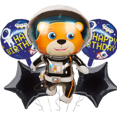 Astronot Ayı Folyo Balon 5'li Set, fiyatı