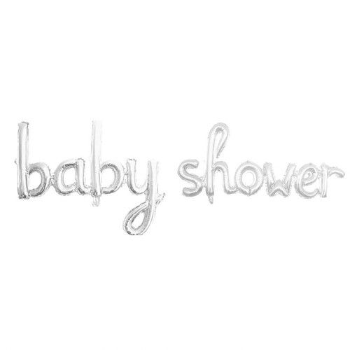 Baby Shower Folyo Balon Gümüş 210x44 cm, fiyatı