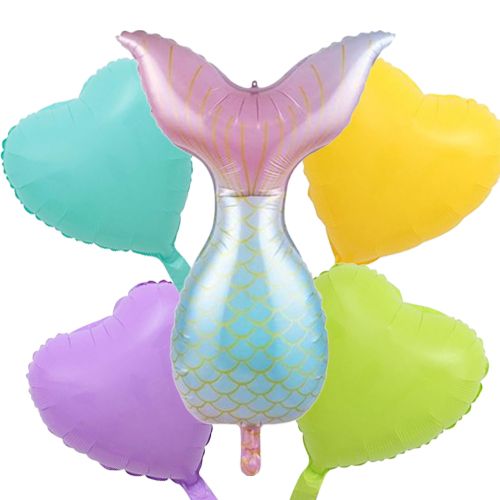 Deniz Kızı Kuyruk Folyo Balon Seti 5 'li, fiyatı