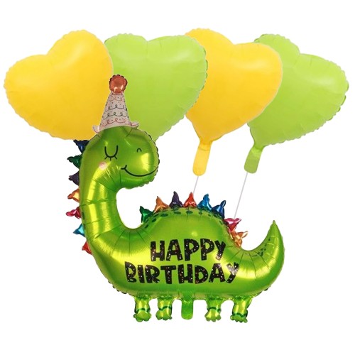 Dinosaur Happy Birthday Folyo Balon Seti 5'li, fiyatı