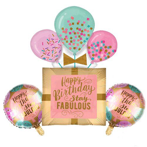 Happy Birthday Fabulous Folyo Balon Seti 3'lü, fiyatı