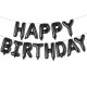 Happy Birthday Folyo Balon Siyah (35 cm), fiyatı