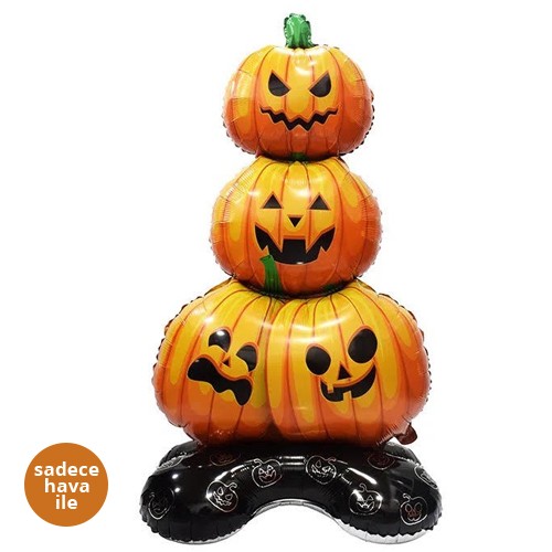 Halloween AYAKLI Balkabağı Folyo Balon 109*61 cm, fiyatı