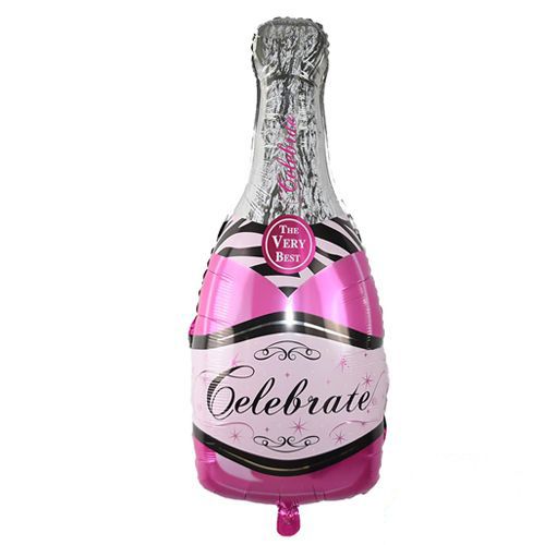 Şampanya Şişesi Folyo Balon Pembe 92x48 cm, fiyatı