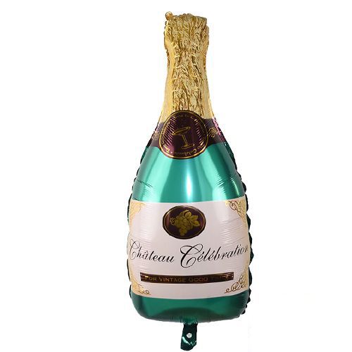 Şampanya Şişesi Folyo Balon Yeşil 92x48 cm, fiyatı