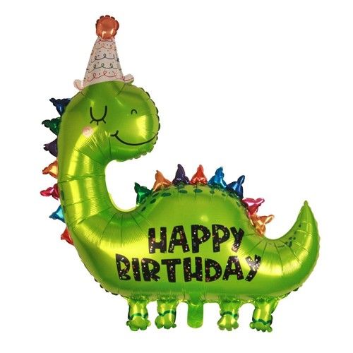 Dinosaur Happy Birthday Folyo Balon 70x75 cm, fiyatı