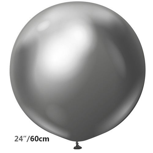 24 İnch Jumbo Krom Balon Uzay Gri 60 cm, fiyatı