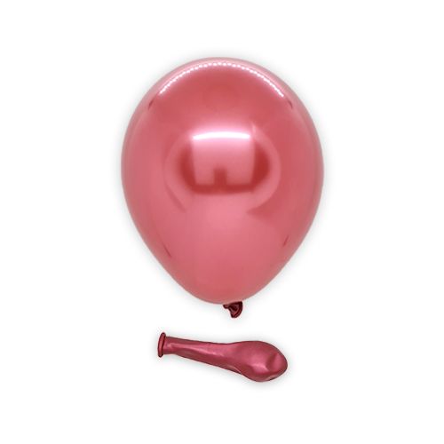 6 İnch Mini Kırmızı Krom Balon 10 Adet, fiyatı
