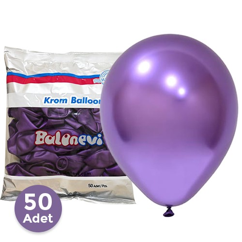 Mor Krom Balon 50 Adet (30 cm), fiyatı