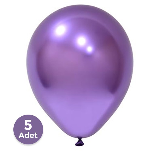 Mor Krom Balon 5 Adet (30 cm), fiyatı