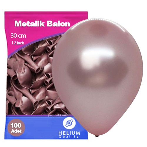 Gül Kurusu Balon Metalik 100 Adet, fiyatı
