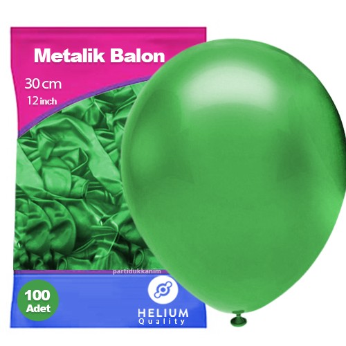 Yeşil Balon Metalik 100 Adet, fiyatı