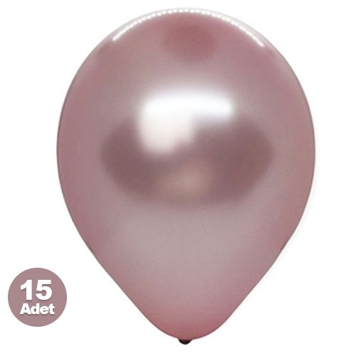 Gül Kurusu Balon Metalik 15 Adet, fiyatı