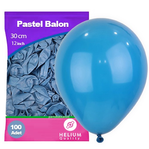 Derin Okyanus Rengi Pastel Balon 100 Adet, fiyatı