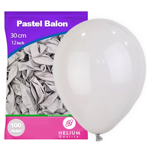 Duman Rengi Pastel Balon 100 Adet, fiyatı