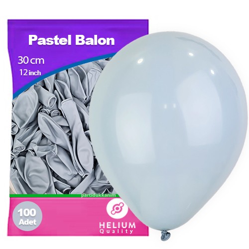 Fırtına Mavisi Pastel Balon 100 Adet, fiyatı