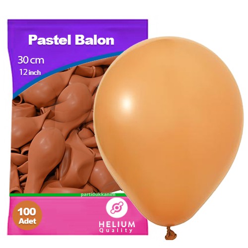Karamel Rengi Pastel Balon 100 Adet, fiyatı