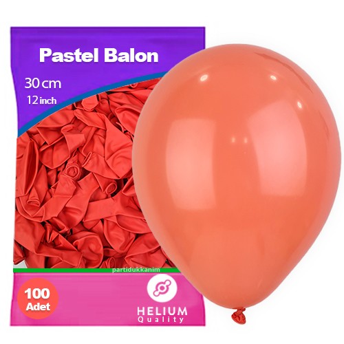 Mercan Rengi Pastel Balon 100 Adet, fiyatı